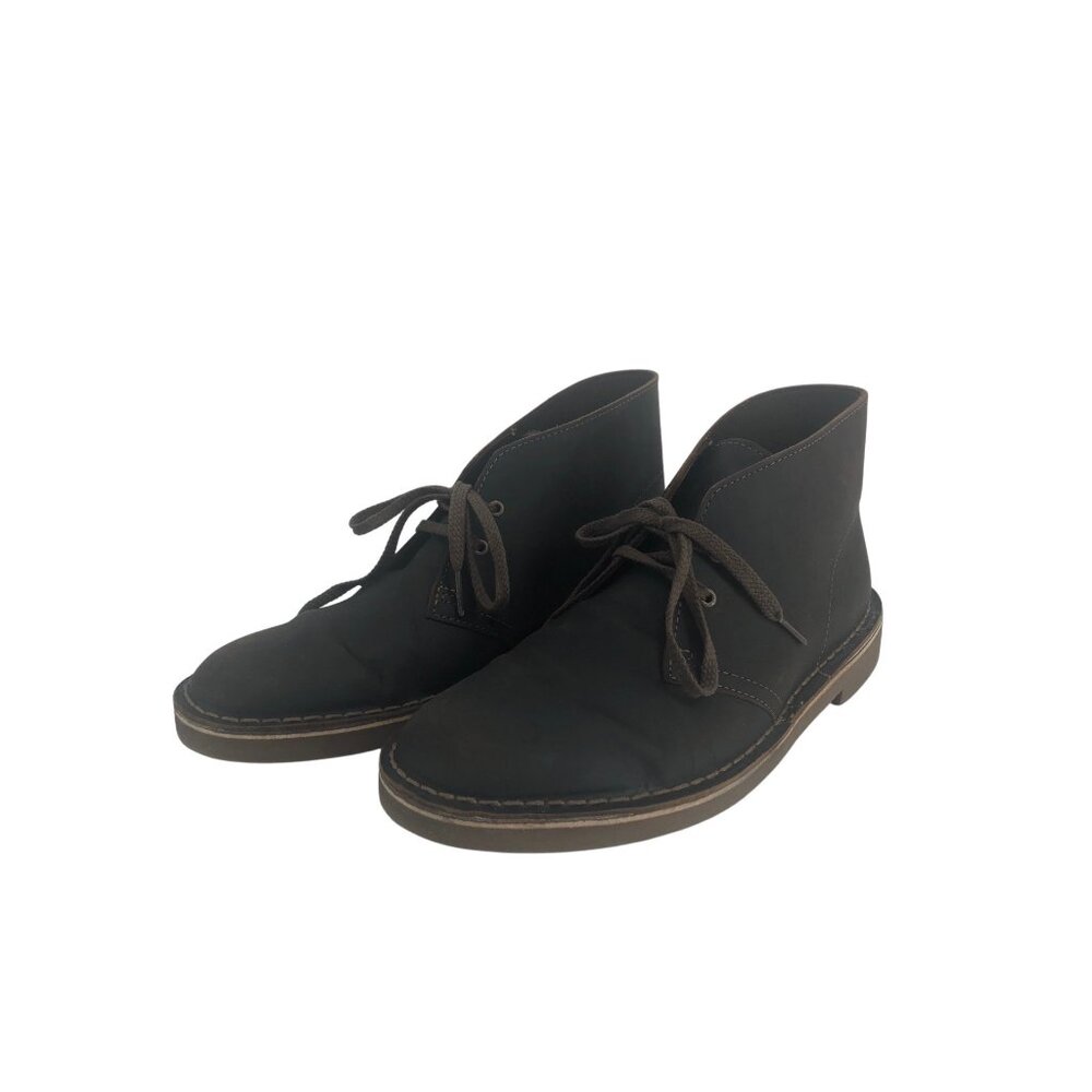 Clarks Bushacre 2 Chukka Boot Mens 7 Eur 39.5 Dark Brown Leather See Desc